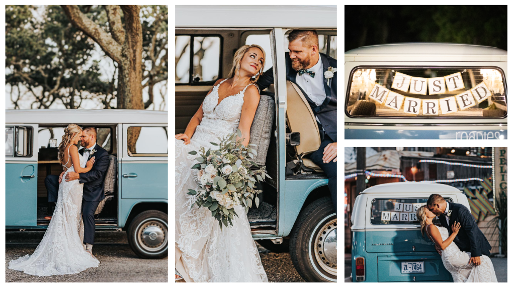 vw bus rental for weddings in wilmington nc